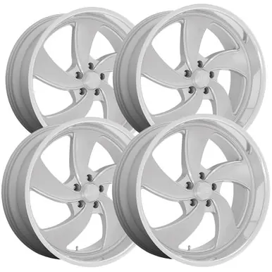 (Set of 4) Staggered-US Mags U134 Desperado 5 20" 5x5" Brushed Wheels Rims U134208073+01-U134209573+01 Bargain
