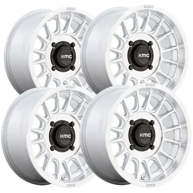 Latest (Set of 4) Staggered-KMC UTV KS138 Impact 15" 4x156 10mm Silver Wheels Rims KS138SD15704410-KS138SD15104400