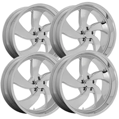 Place Order (Set of 4) Staggered-US Mags U132 Desperado 5 20" 5x4.75" Chrome Wheels Rims U132208061+01-U132209561+01