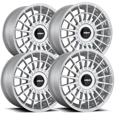 (Set of 4) Staggered-Rotiform R143 LAS-R 19" 5x100/5x112 35mm Silver Wheels Rims R1431985F3+35-R1431900F3+35 Luxury