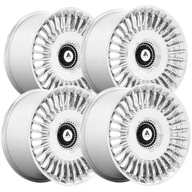 Exclusive (Set of 4) Staggered-Asanti ABL-40 Tiara 20" 5x115/5x120 15mm Chrome Wheels Rims AB040PX20902015-AB040PX20052018