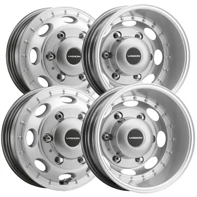 (Set of 4) 16" Inch Vision 181Z Hauler Dually 6x205 Silver Wheels Rims 181Z6526HS161-4 New Release