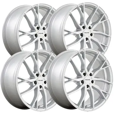 (Set of 4) Staggered-Niche M272 Novara 20" 5x4.5" 25mm Matte Black Wheels Rims M272209065+25-M272200565+30 Trending