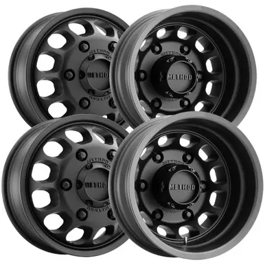 (Set of 4) 16" Inch Method MR901 Van Dually 6x205 Matte Black Wheels Rims MR901655925117-MR901655925138N Popular