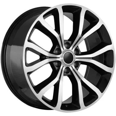 Modern OE Concepts FD05 Platinum 22x9.5 6x135 +44mm Black/Machined Wheel Rim 22" Inch FD05-22956135+44BM