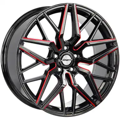 Markdown Shift H33 Spring 22x9 5x4.5" +35mm Black/Red Wheel Rim 22" Inch H33251435GBMLR