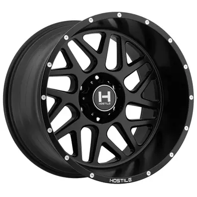 Hostile H108 Sprocket 20x9 8x6.5" +0mm Satin Black Wheel Rim 20" Inch H108-2090816550BB In Demand