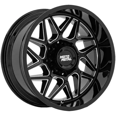 Moto Metal MO812 Turbine 20x10 6x5.5" -18mm Black/Milled Wheel Rim 20" Inch MO812BE20106818N Fresh Stock
