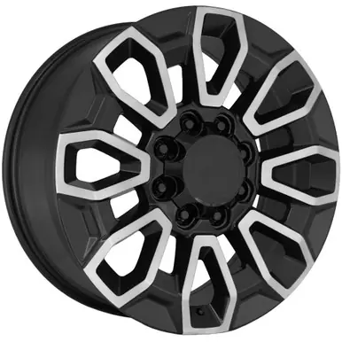 OE Concepts G21 Denali 2500 24x9 8x180 +44mm Black/Machined Wheel Rim 24" Inch G21-24908180+44BM Best Seller