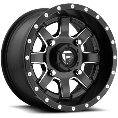 Big Sale Fuel UTV D538 Maverick 15x10 4x137 +0mm Black/Milled Wheel Rim 15" Inch D5381500A655