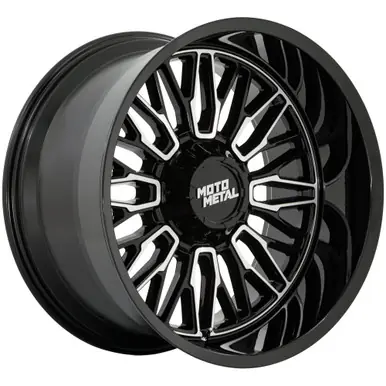 High Quality Moto Metal MO809 Stinger 20x10 8x6.5" -18mm Black/Machined Wheel Rim 20" Inch MO809BD20108018N