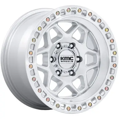 Limited Edition KMC KM553 Torx 17x9 5x5" -12mm Silver Wheel Rim 17" Inch KM553SD17905012N