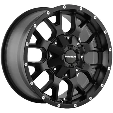 Today Only Mayhem 8015 Warrior 18x9 8x6.5" -12mm Matte Black Wheel Rim 18" Inch 8015-8981MB