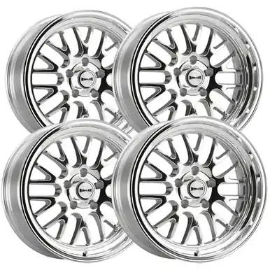 Handmade (Set of 4) Staggered-Ridler 607 18x8,18x9.5 5x4.75" +0mm Polished Wheels Rims 607-8861P-607-8961P