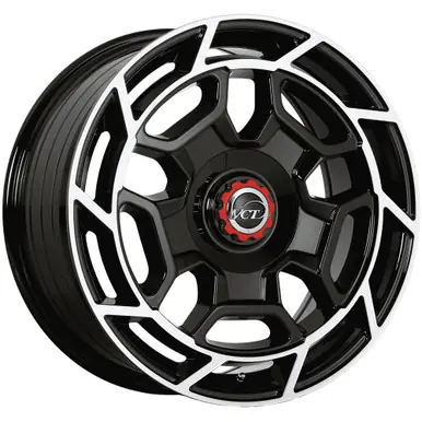 Limited Edition VCT Fusion 22x8.5 5x4.5"/5x120 +38mm Black/Machined Wheel Rim 22" Inch FUS-22851420+38BM