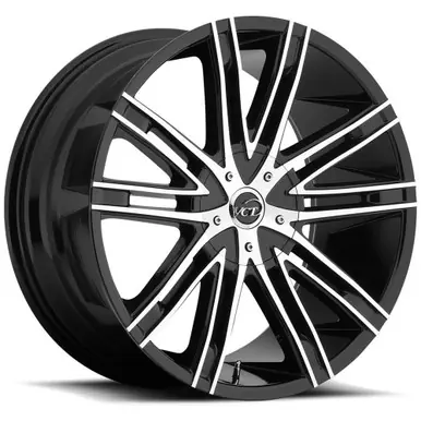 VCT V28 20x8.5 5x110/5x4.5" +40mm Black/Machined Wheel Rim 20" Inch V28-20851051101143+40BM Deal