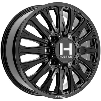 Hostile H404 Ghost Dually Front 22x8.25 8x210 Gloss Black Wheel Rim 22" Inch H404-22828210+123GA Price Cut