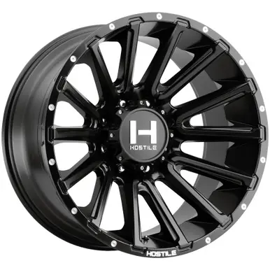Hostile H123 Typhoon 22x12 5x5" -44mm Satin Black Wheel Rim 22" Inch H123-2212550047BB Top Pick