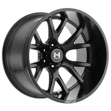 Get Yours Hostile H113 Rage 22x12 8x180 -44mm Satin Black Wheel Rim 22" Inch H113-2212818047BB