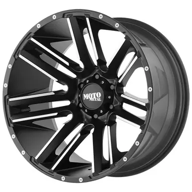 Top Rated Moto Metal MO978 Razor 20x10 8x6.5" -24mm Black/Machined Wheel Rim 20" Inch MO97821080524N