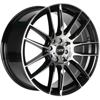 Clearance DRW D22 18x8 5x110/5x4.5" +38mm Black/Machined Wheel Rim 18" Inch D22-188010H1103873BMF