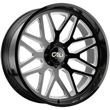 Holiday Sale Cali Off-Road 9115 Invader 24x14 6x5.5" -76mm Black/Milled Wheel Rim 24" Inch 9115-24483BM