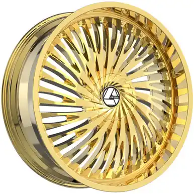 Budget Azara AZA-526 22x9.5 5x115/5x120 +15mm Gold Wheel Rim 22" Inch AZA-52622953915NG