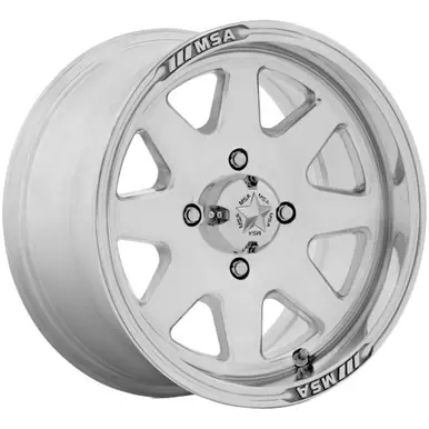 One Day Deal MSA Off-Road M54 Spark 14x7 4x110 -47mm Polished Wheel Rim 14" Inch MA054HX14704047N