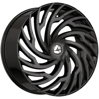 Hot Deal Azara AZA-536 22x8.5 5x112/5x4.5" +38mm Gloss Black Wheel Rim 22" Inch AZA-53622853638GB