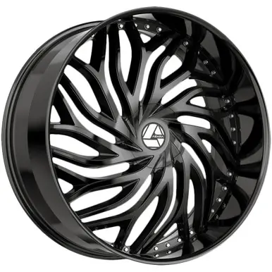 Azara AZA-537 22x8.5 5x4.5"/5x120 +38mm Gloss Black Wheel Rim 22" Inch AZA-53722853838GB Free Returns