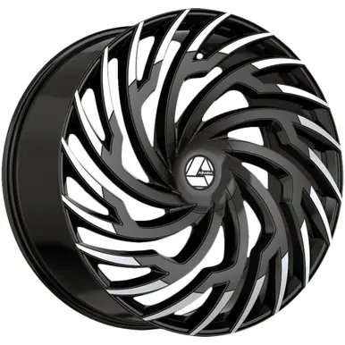 Azara AZA-536 22x9.5 5x115/5x120 +15mm Black/Machined Wheel Rim 22" Inch AZA-53622953915BM Sale