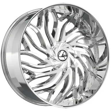 Azara AZA-537 22x9.5 5x115/5x120 +15mm Nano Chrome Wheel Rim 22" Inch AZA-53722953915NC Today Only