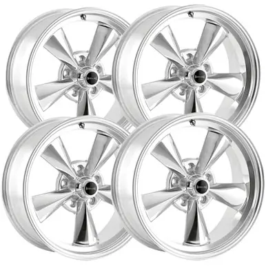 (Set of 4) Staggered Ridler 675 17x7,17x8 5x4.75" +0mm Polished Wheels Rims 675-7761P-675-7861P Fast Shipping