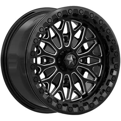 Order Now MSA Off-Road M53 Bolo Beadlock 15x7 4x137 +10mm Black/Milled Wheel Rim 15" Inch MA053BE15704810