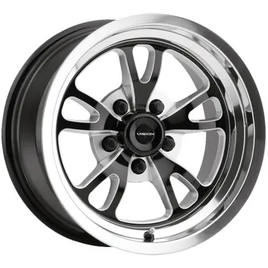 Express Delivery Vision 149 Patriot 17x4.5 5x4.5" -24mm Black/Milled/Polished Wheel Rim 17" Inch 149-7465BMPL-24