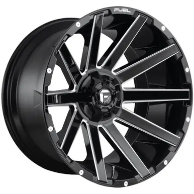 Fuel D615 Contra 24x12 5x5.5"/5x150 -44mm Black/Milled Wheel Rim 24" Inch D61524207047 Bargain