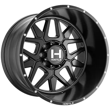 Same Day Shipping Hostile H128 Diablo 22x12 8x170 -44mm Satin Black Wheel Rim 22" Inch H128-2212817047BB