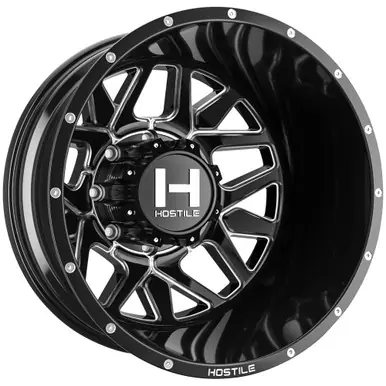 Hostile H402 Diablo Dually Rear 20x8.25 8x6.5" Black/Milled Wheel Rim 20" Inch H402-20828165-221B Cheap