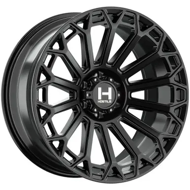 Seasonal Sale Hostile H142 Warrior 22x12 5x5" -44mm Satin Black Wheel Rim 22" Inch H142-2212550047BB