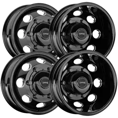 Set of 4-16" Inch Torque TW512C Revolver Dually 6x180 Black/Milled Wheels Rims TW512C-16606813-4 Wholesale