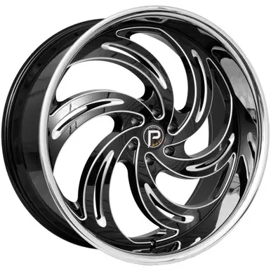 Free Delivery Pinnacle P300 Pheonix 24x10 6x5.5" +24mm Black/Milled/SSL Wheel Rim 24" Inch P30024106139-24GBMLS