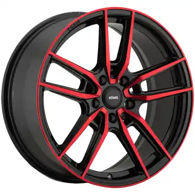 Konig Myth 18x8 5x4.5" +43mm Black/Red Wheel Rim 18" Inch MY8851443R Same Day Shipping