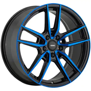 Konig Myth 16x7.5 5x4.5" +43mm Black/Blue Wheel Rim 16" Inch MY7651443F Buy Today