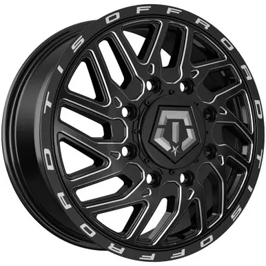 Exclusive Offer TIS 544BM Dually Front 17x6.5 8x200 +129mm Black/Milled Wheel Rim 17" Inch 544BM-76592FS