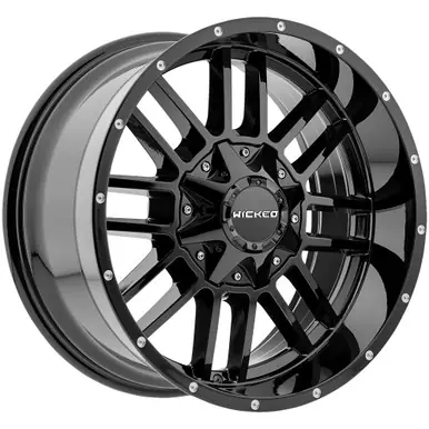 Next Day Delivery Wicked Off-Road W826 20x10 6x135/6x5.5" -18mm Gloss Black Wheel Rim 20" Inch W826200267-18AG