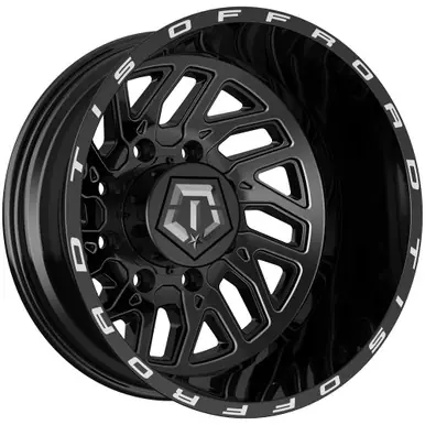 TIS 544BM Dually Rear 17x6.5 8x6.5" -140mm Black/Milled Wheel Rim 17" Inch 544BM-76581ROS In Demand