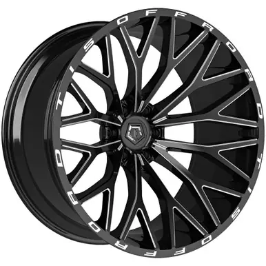 Limited Time TIS 566BM 24x12 6x5.5" -44mm Black/Milled Wheel Rim 24" Inch 566BM-2428344