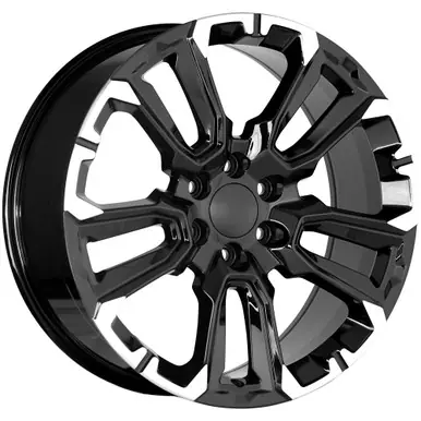 Hot Deal Replica 1 RP31 22x9 6x5.5" +28mm Black/Machined Wheel Rim 22" Inch RP-31229C639+28BM