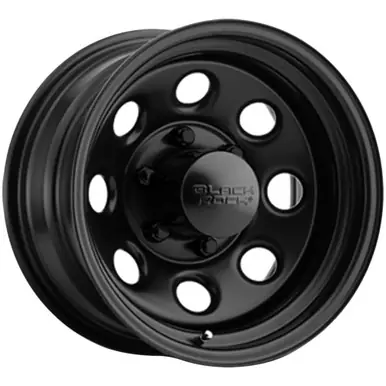 Black Rock 997B Soft 8 16x8 6x5.5" -6mm Gloss Black Wheel Rim 16" Inch 997B-686042 Crafted