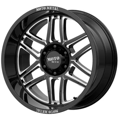 Flash Sale Moto Metal MO992 Folsom 20x10 8x6.5" -18mm Black/Milled Wheel Rim 20" Inch MO99221080318N